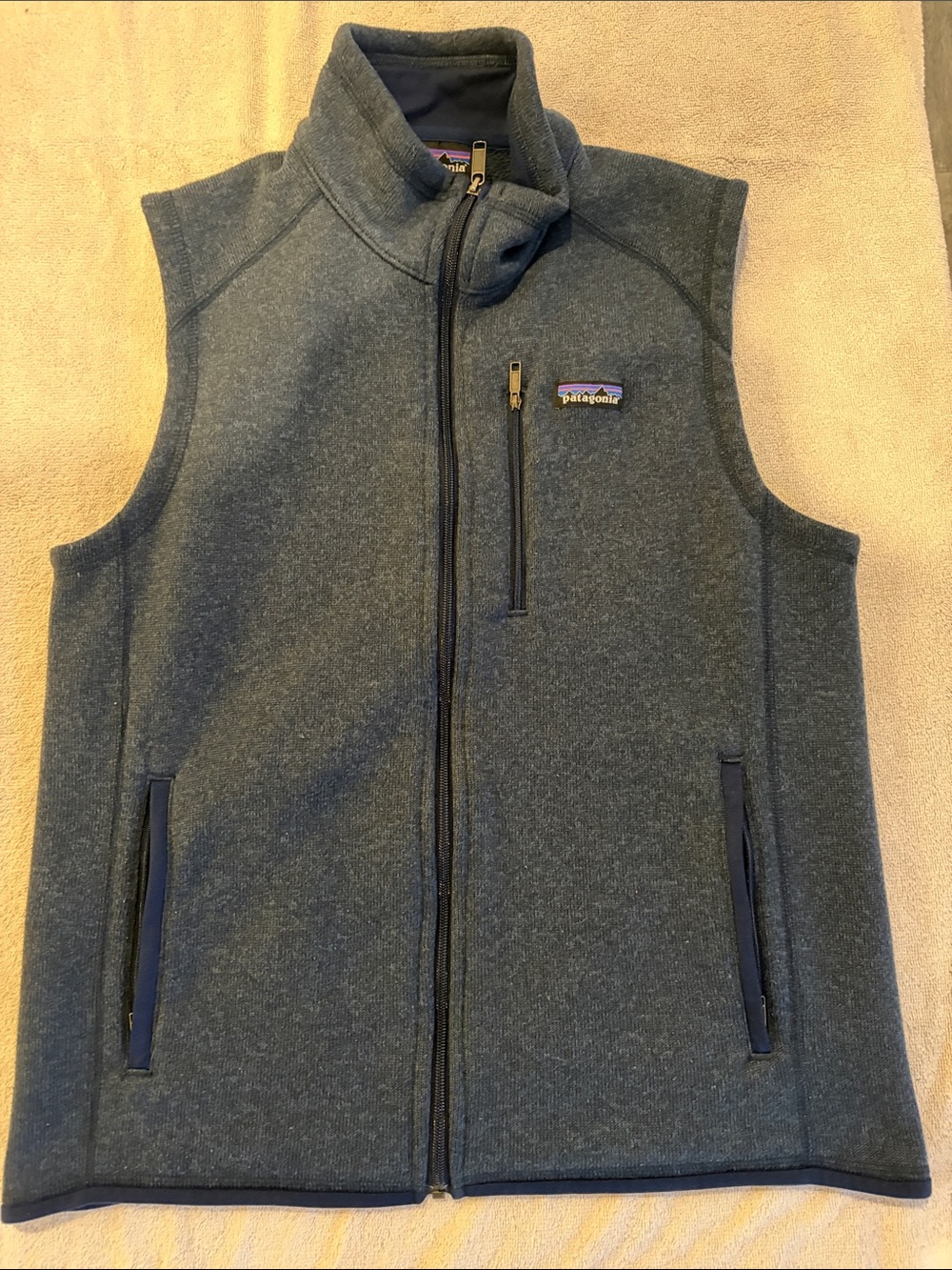 Patagonia Men's Heather Slate Blue Fleece Vest